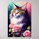 Search for cat breeds art Maine coon