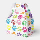 Search for paw print favour boxes Colourful