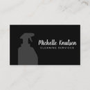 Search for black white cleaning service business cards Housekeeper