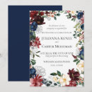 Search for marsala and navy wedding invitations Painted watercolor leaves