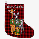 Search for red and black christmas stockings Animal