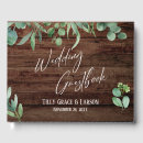 Search for wood wedding guest books Typography
