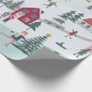 Search for village wrapping paper Christmas tree