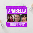 Search for purple 19th birthday invitations Pink