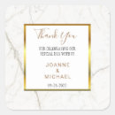 Search for gold thank you wedding stickers Modern