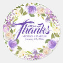 Search for floral wedding stickers Purple