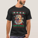 Search for golden retriever christmas tshirts Santa