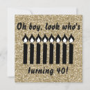 Search for candle birthday invitations Gold