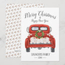 Search for vintage red truck christmas cards Modern brush script