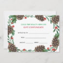 Search for holiday business gift certificates Red