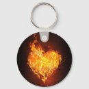 Search for flaming heart key rings Burning