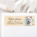Search for terrier dog return address labels Animal lover