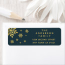 Search for blue metallic return address labels Snowflake