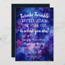 Search for star 1st birthday invitations Celestial