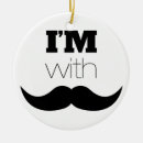 Search for mustache christmas tree decorations Black