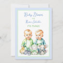 Search for twin baby boy shower invitations Watercolor