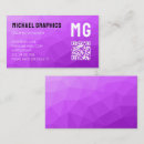 Search for purple business cards Qr code