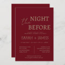 Search for the night before wedding invitations Minimalist