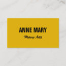 Search for black and yellow business cards Makeup artist