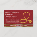 Search for caregiver business cards Nanny services