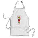 Search for graphic aprons Grinch in santa suit
