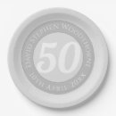 Search for 50th birthday plates and napkins 50 years