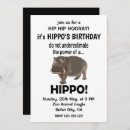 Search for hippo birthday invitations Safari