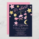 Search for moon baby girl shower invitations Its a girl