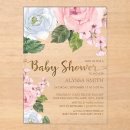 Search for elegant pink rose baby shower invitations Floral