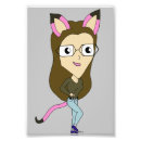 Search for cat with glasses posters Girl