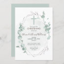 Search for eucalyptus baby christening invitations Baby boy baptism