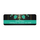 Search for turquoise and black return address labels Modern