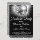 Search for disco graduation invitations announcements Silver