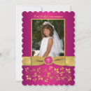 Search for pink cross first communion invitations Purple
