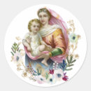 Search for vintage catholic stickers Virgin mary