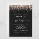 Search for black and rose gold invitations Graduate