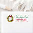 Search for feliz navidad return address labels Wreath