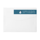 Search for happy snowman return address labels Merry christmas