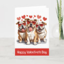 Search for english bulldog valentines day cards Puppy