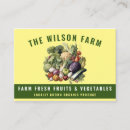 Search for fresh produce business cards Vegetable farm