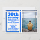 Search for male 30th birthday invitations Blue