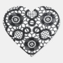 Search for black lace hearts stickers Black and white