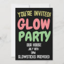 Search for kids glow party invitations Childrens