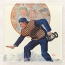 Search for vintage baseball coasters Norman rockwell
