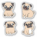 Search for pug lovers stickers Cartoon