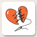 Search for broken glass coasters Heart