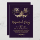 Search for purple gold masquerade party invitations Modern