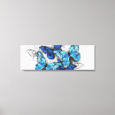 Search for blue butterfly canvas prints White