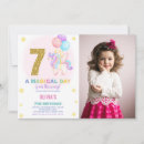 Search for 7th photo birthday invitations Unicorn