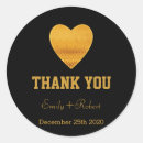 Search for classic round thank you stickers Gold